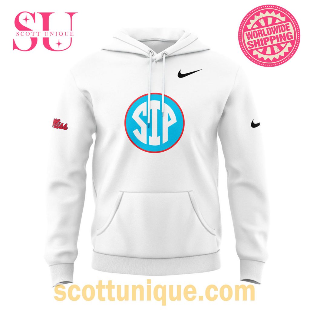 Limited Edition Ole Miss SIP Football White Hoodie2 Limited Edition Ole Miss SIP Football White Hoodie2