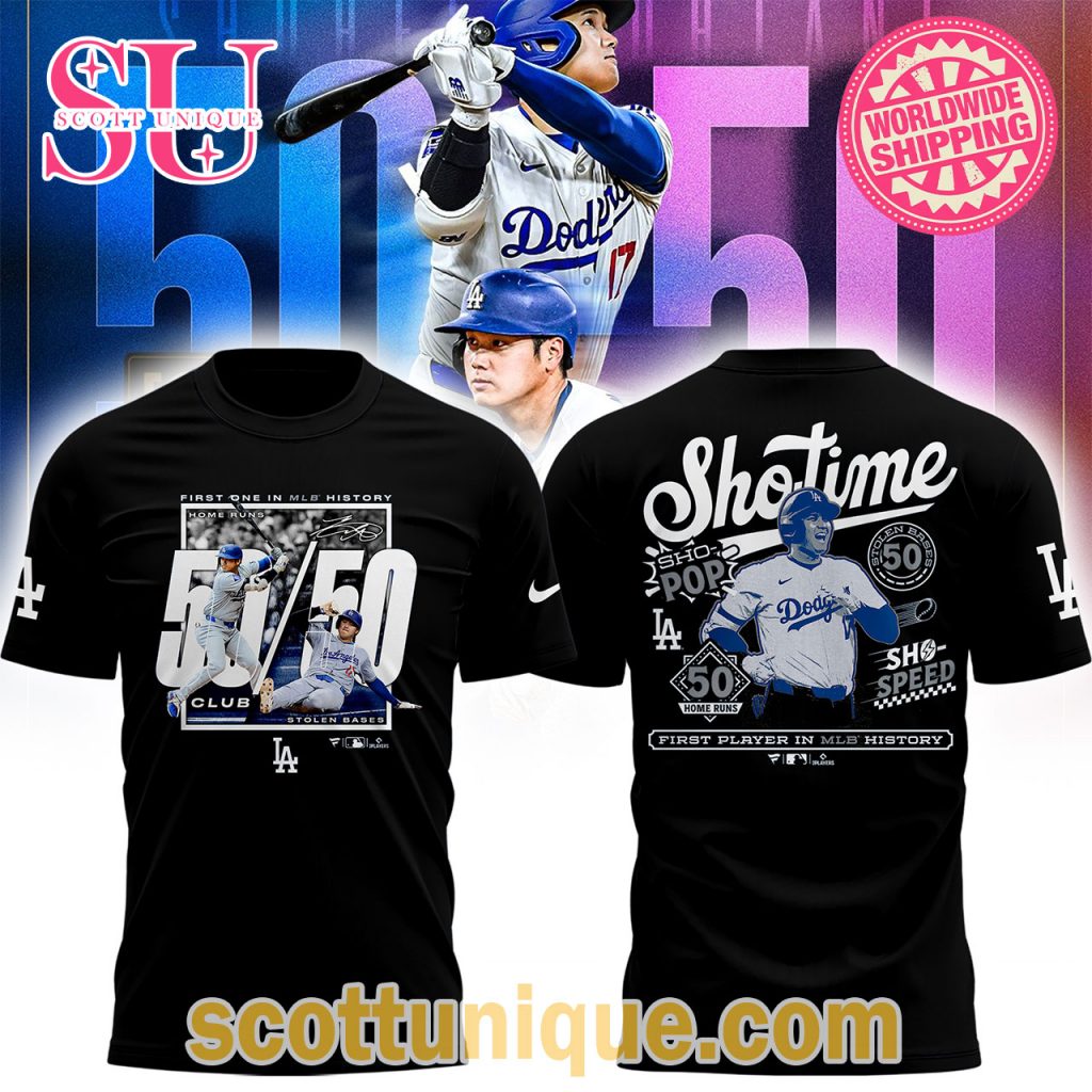 Limited Edition Shohei Ohtani 5050 Black T Shirt Limited Edition Shohei Ohtani 5050 Black T Shirt
