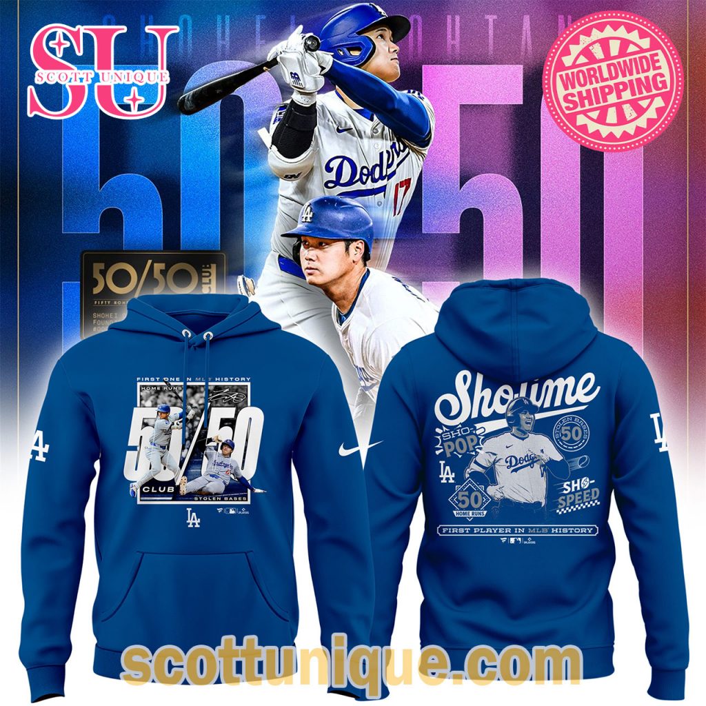 Limited Edition Shohei Ohtani Shotime Blue Hoodie Limited Edition Shohei Ohtani Shotime Blue Hoodie