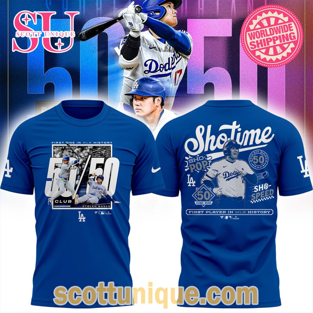 Limited Edition Shohei Ohtani Shotime Blue T Shirt Limited Edition Shohei Ohtani Shotime Blue T Shirt