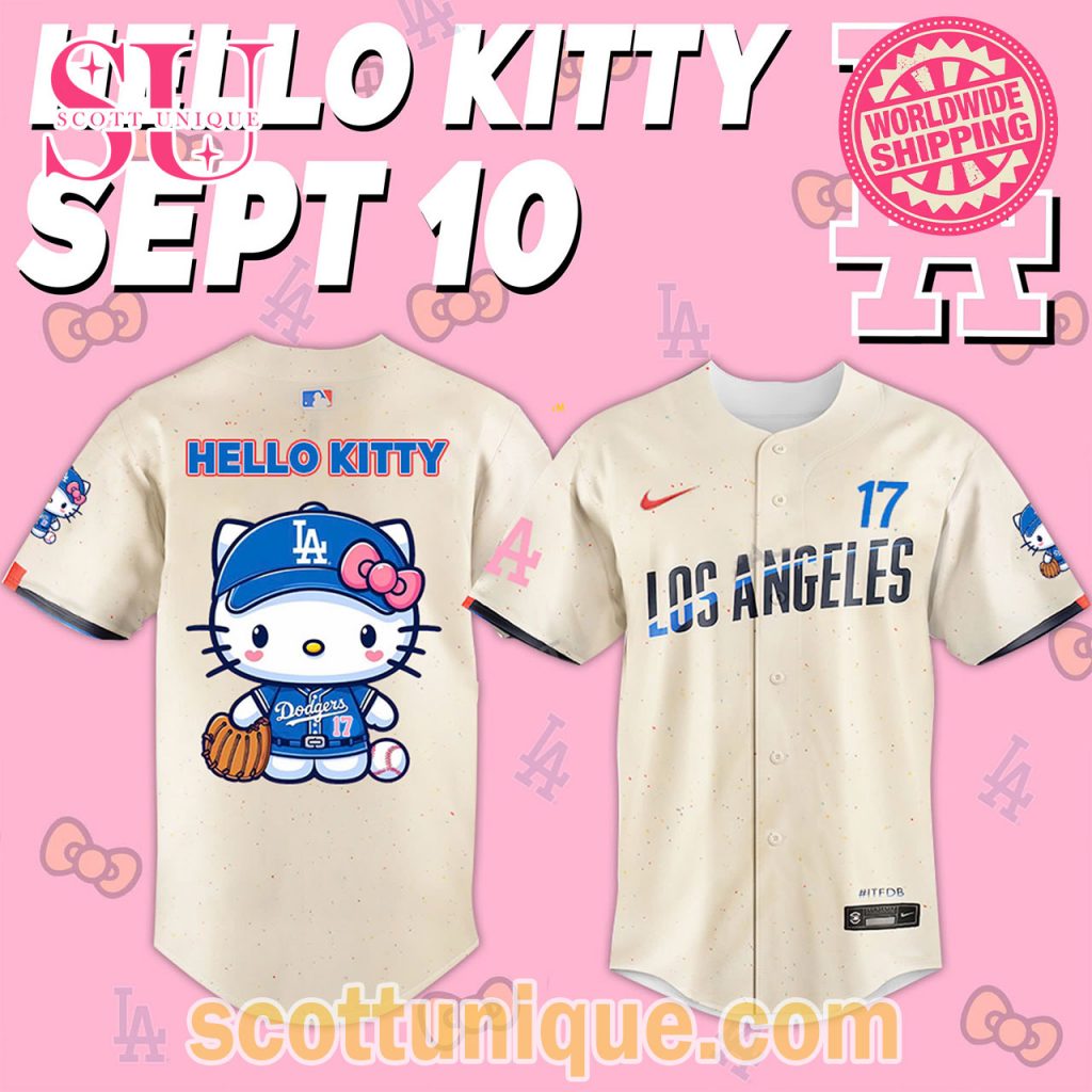 Los Angeles Dodgers Collab Hello Kitty Night 2024 Baseball Jersey Los Angeles Dodgers Collab Hello Kitty Night 2024 Baseball Jersey