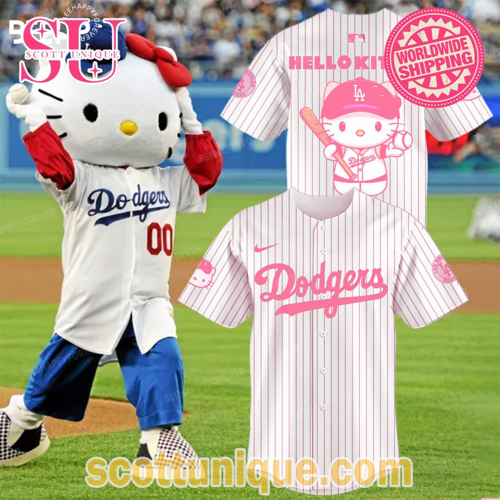 Los Angeles Dodgers x Hello Kitty Night Baseball Jersey Los Angeles Dodgers x Hello Kitty Night Baseball Jersey