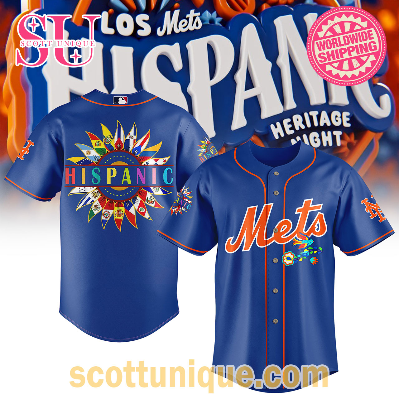 New York Mets 2024 Hispanic Heritage Night Baseball Jersey