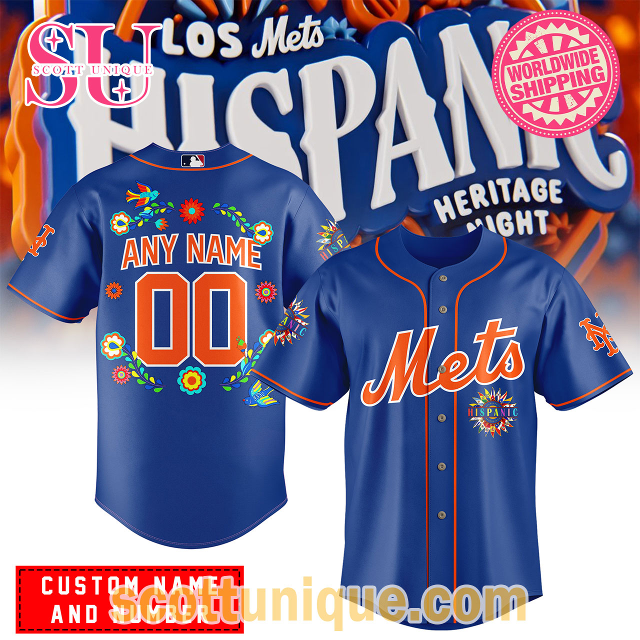 New York Mets x Hispanic Heritage Night Baseball Jersey