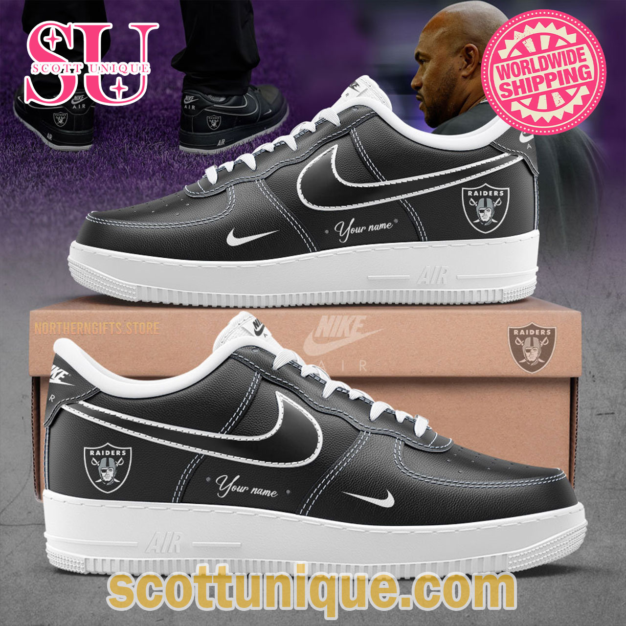 Raiders Nation Coach Antonio Pierce Air Force Shoes
