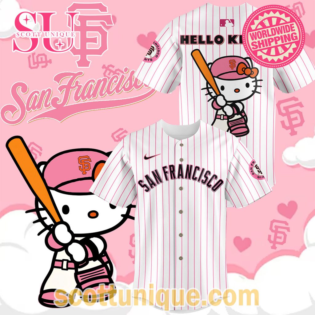SFGiants Hello Kitty Night 2024 Baseball Jersey1 SFGiants Hello Kitty Night 2024 Baseball Jersey1