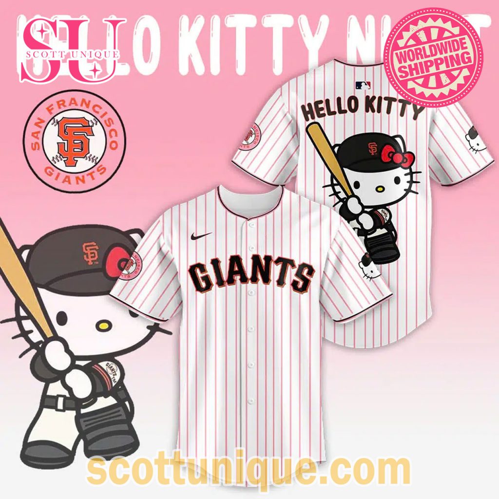San Francisco Giants x Hello Kitty Night 2024 Limited Edition Baseball Jeysey