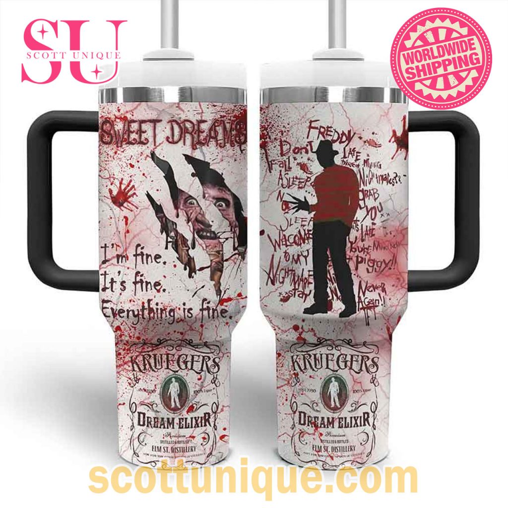 Sweet Dreams Freddy Krueger Horror Stanley Tumbler Sweet Dreams Freddy Krueger Horror Stanley Tumbler