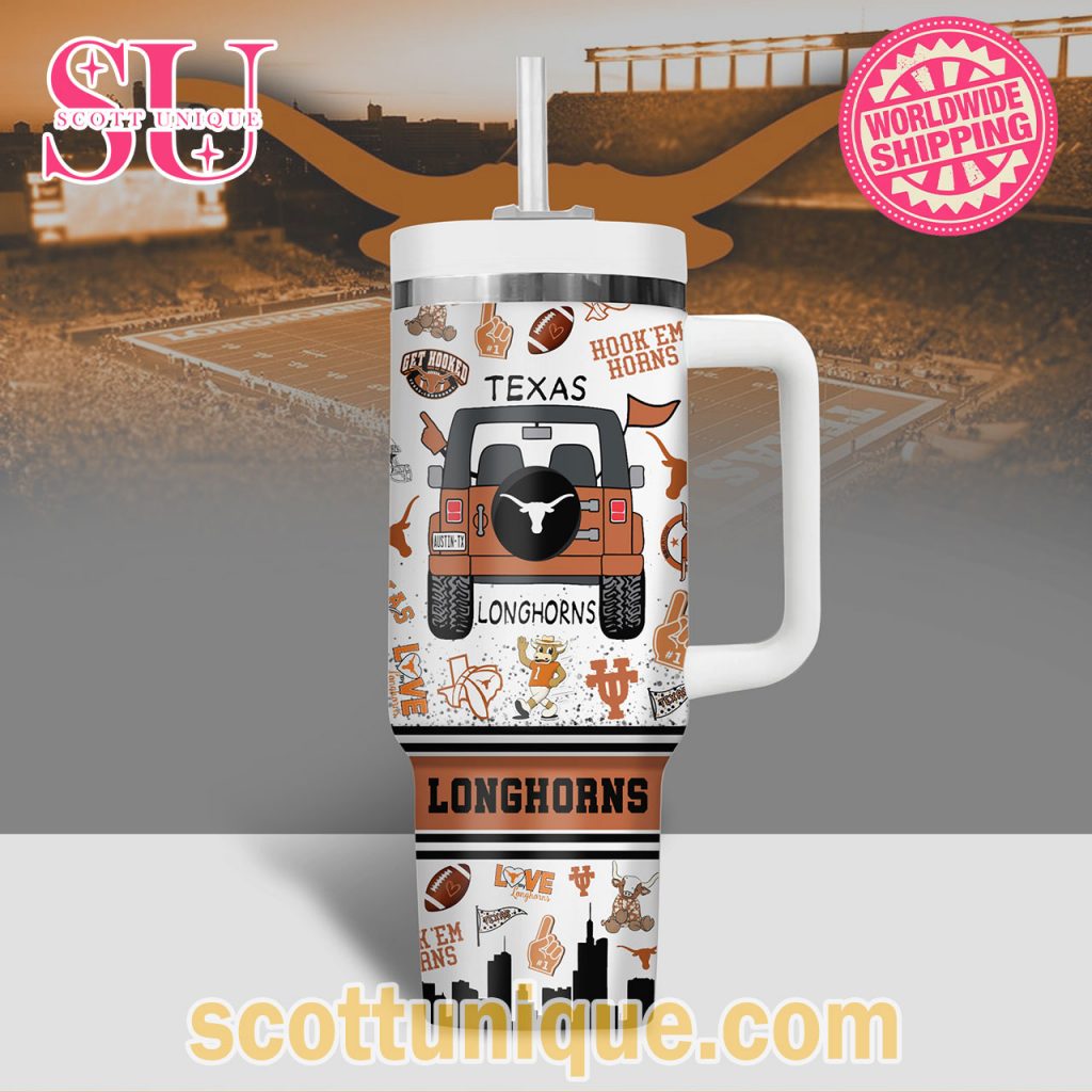 Texas Longhorns Hook Em Horns Stanley Tumbler Texas Longhorns Hook Em Horns Stanley Tumbler