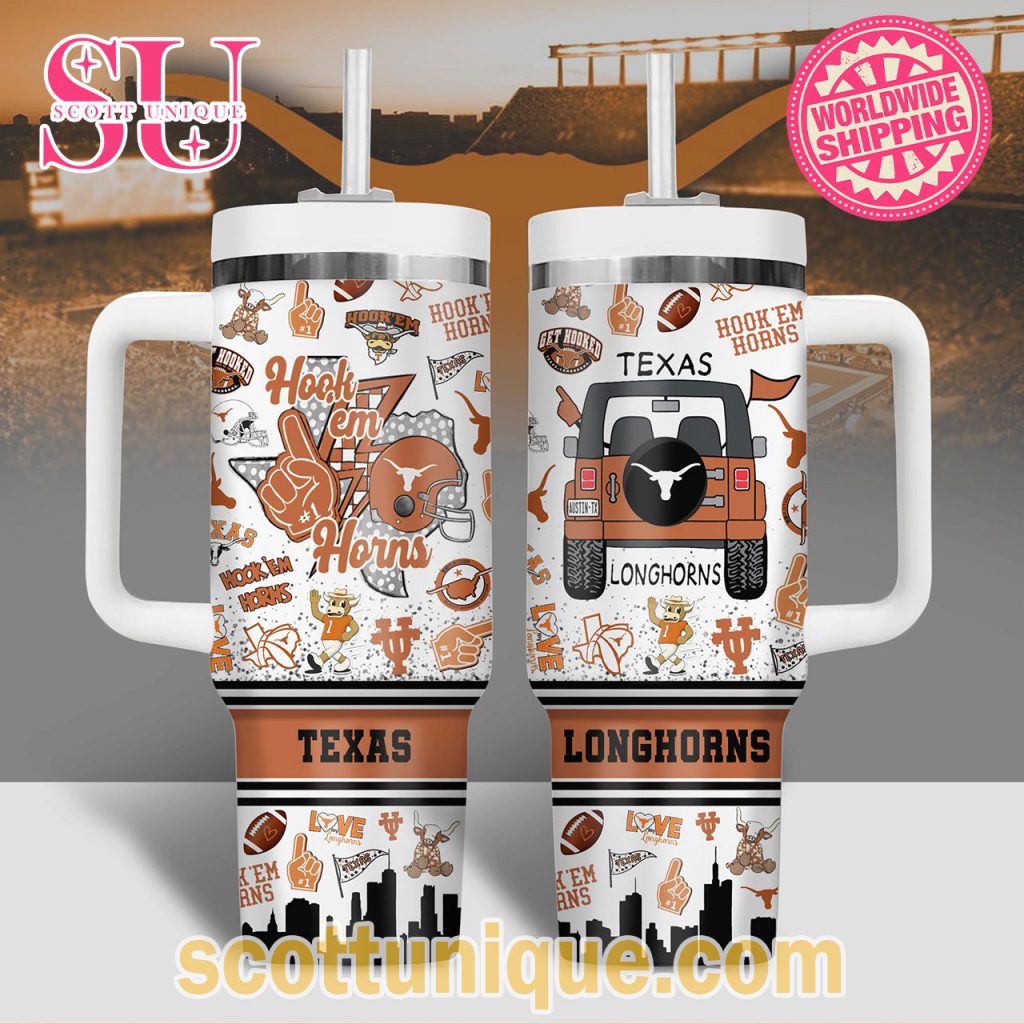 Texas Longhorns Hook Em Horns Stanley Tumbler1 Texas Longhorns Hook Em Horns Stanley Tumbler1