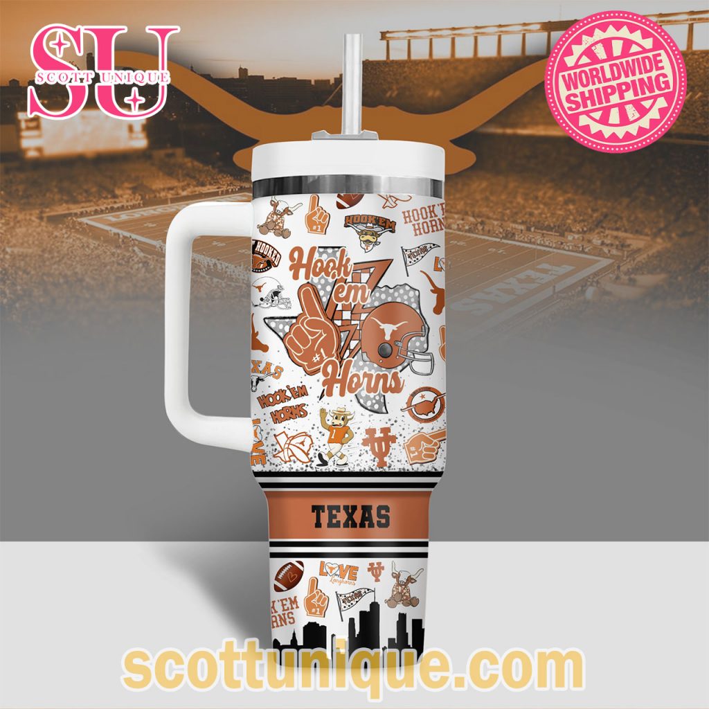 Texas Longhorns Hook Em Horns Stanley Tumbler2 Texas Longhorns Hook Em Horns Stanley Tumbler2