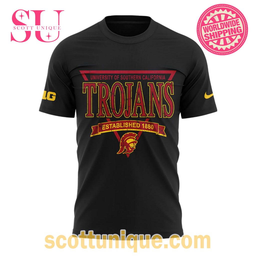 USC Trojans Football Black T Shirt2 USC Trojans Football Black T Shirt2