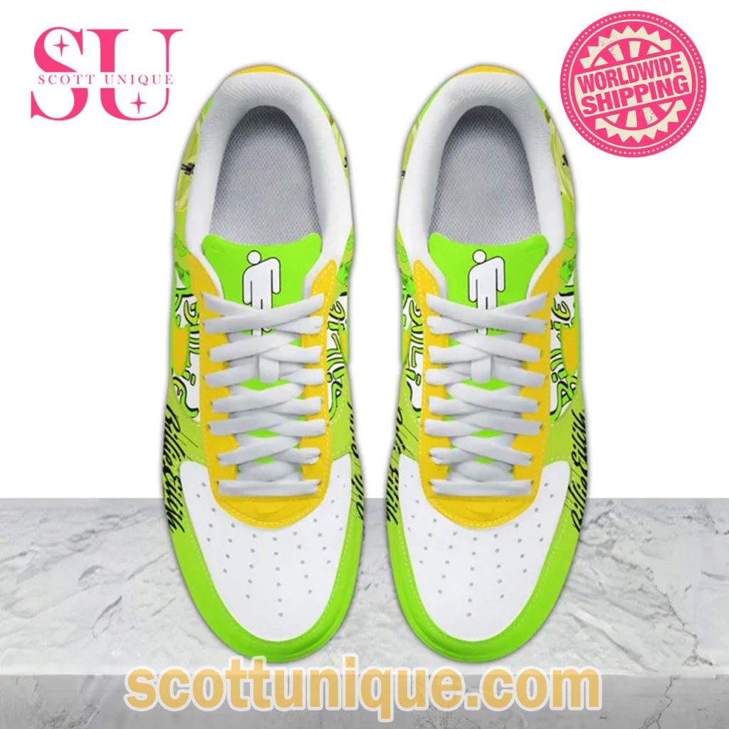 Billie Eilish Neon Green Nike Air Force Shoes2 Billie Eilish Neon Green Nike Air Force Shoes2