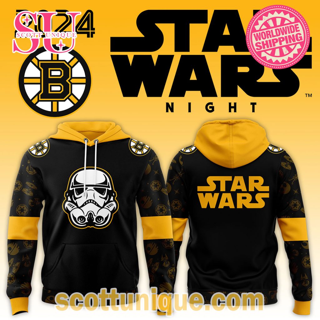 Boston Bruins x Star Wars Night 2024 Hoodie1 Boston Bruins x Star Wars Night 2024 Hoodie1