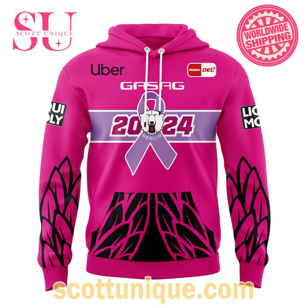 Eisbären Berlin 2024 Breast Cancer Awareness Pink Hoodie2 Eisbären Berlin 2024 Breast Cancer Awareness Pink Hoodie2