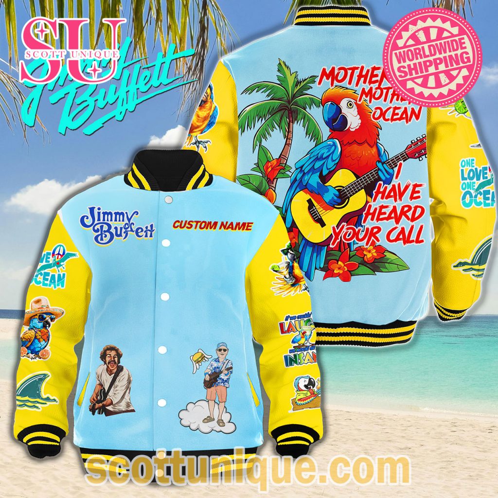 Jimmy Buffett Mother Mother Ocean Baseball Jacket Jimmy Buffett Mother Mother Ocean Baseball Jacket