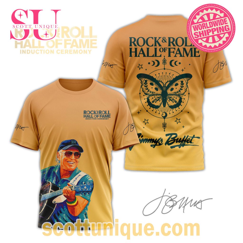 Jimmy Buffett Rock & Roll Hall Of Fame Induction Sunset T Shirt Jimmy Buffett Rock & Roll Hall Of Fame Induction Sunset T Shirt