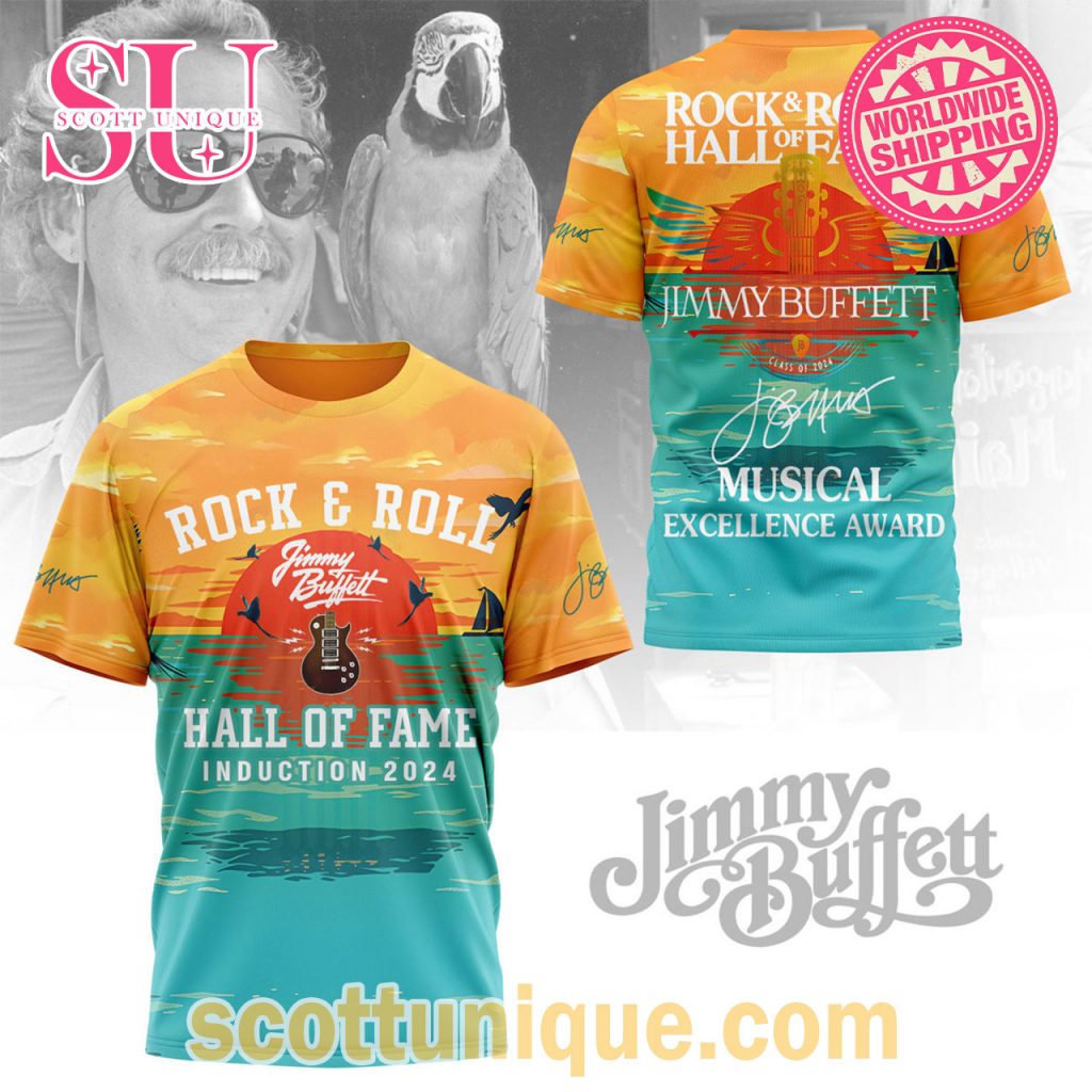 Jimmy Buffett Rock & Roll Musical Excellence Award T Shirt Jimmy Buffett Rock & Roll Musical Excellence Award T Shirt