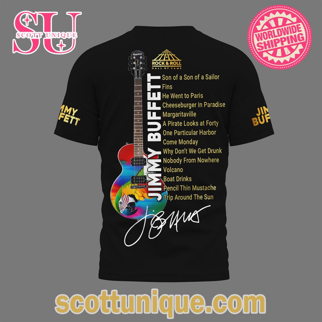 Jimmy Buffett Rock & Roll Premium Black T Shirt2 Jimmy Buffett Rock & Roll Premium Black T Shirt2
