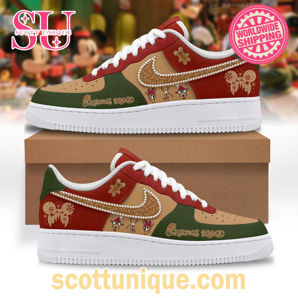 Mickey Mouse Christmas Squad Nike Air Force Shoes Mickey Mouse Christmas Squad Nike Air Force Shoes