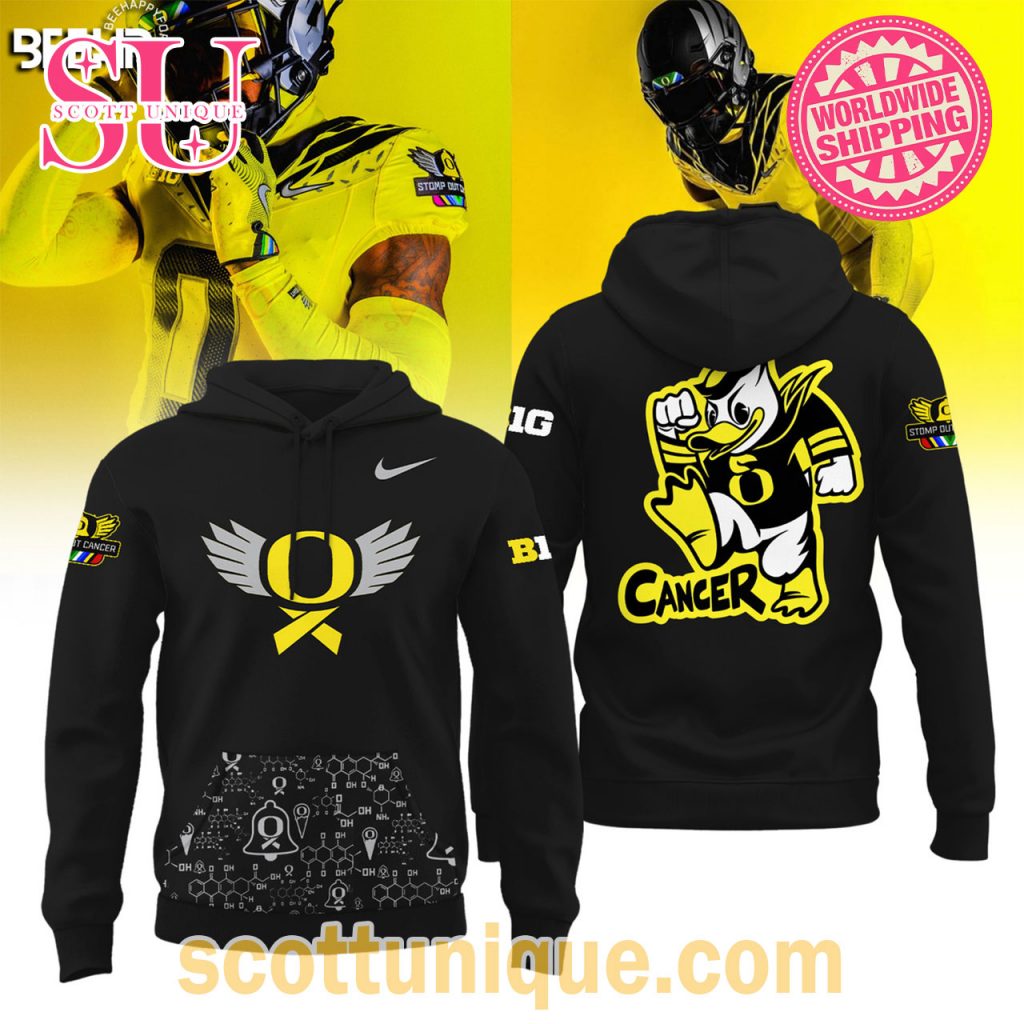 Oregon Ducks Football Stomp Out Cancer Heroes Hoodie Oregon Ducks Football Stomp Out Cancer Heroes Hoodie