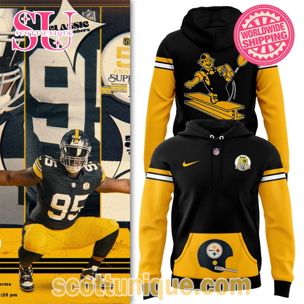 Pittsburgh Steelers Throwback 50th Anniversary Super Bowl Hoodie Pittsburgh Steelers Throwback 50th Anniversary Super Bowl Hoodie