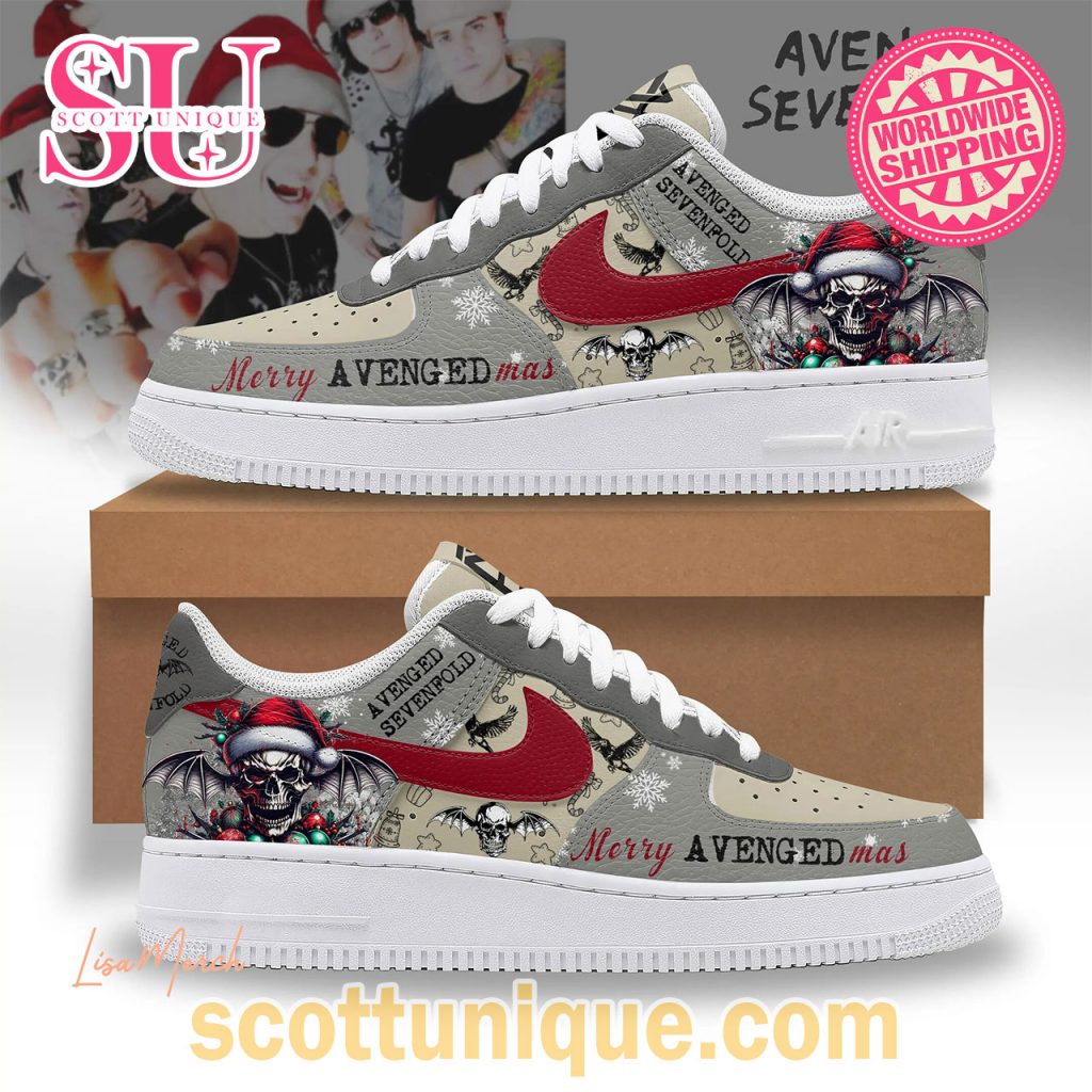 Avenged Sevenfold Bat Merry Christmas Air Force 1 Shoes Avenged Sevenfold Bat Merry Christmas Air Force 1 Shoes