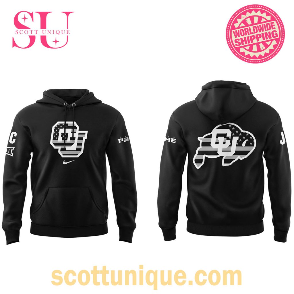Colorado Buffaloes American Veterans 2024 Black Hoodie1 Colorado Buffaloes American Veterans 2024 Black Hoodie1