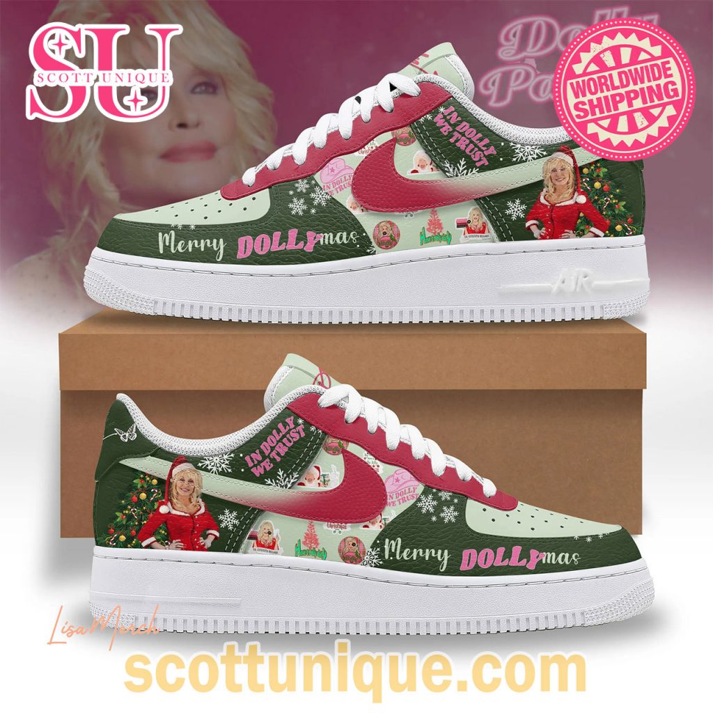 Dolly Parton Merry Dollymas Christmas Air Force 1 Shoes Dolly Parton Merry Dollymas Christmas Air Force 1 Shoes