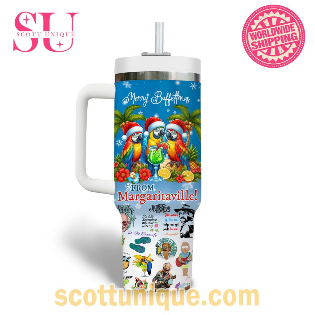Jimmy Buffett Merry Buffettmas From Margaritaville Stanley Tumbler3 Jimmy Buffett Merry Buffettmas From Margaritaville Stanley Tumbler3