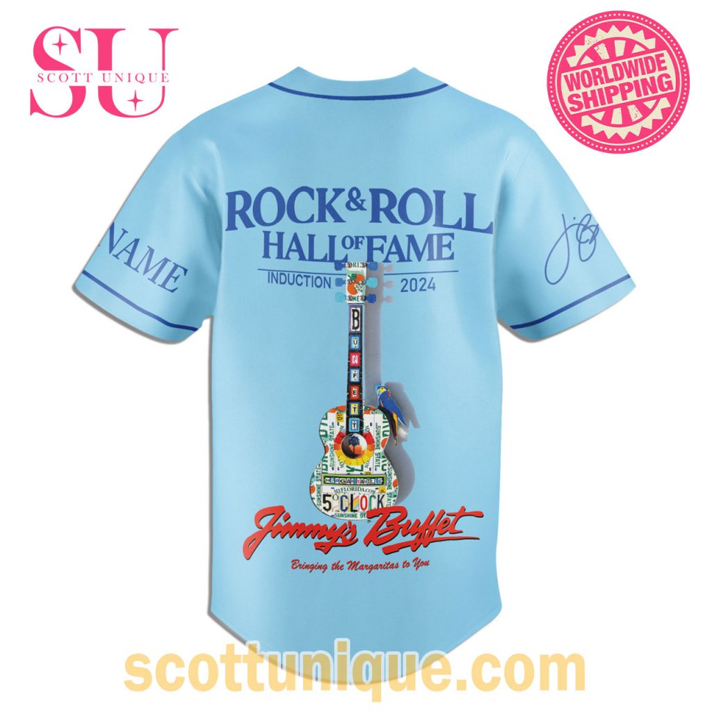 Jimmy Buffett Rock And Roll Hall Of Fame 2024 Blue Baseball Jersey2 Jimmy Buffett Rock And Roll Hall Of Fame 2024 Blue Baseball Jersey2