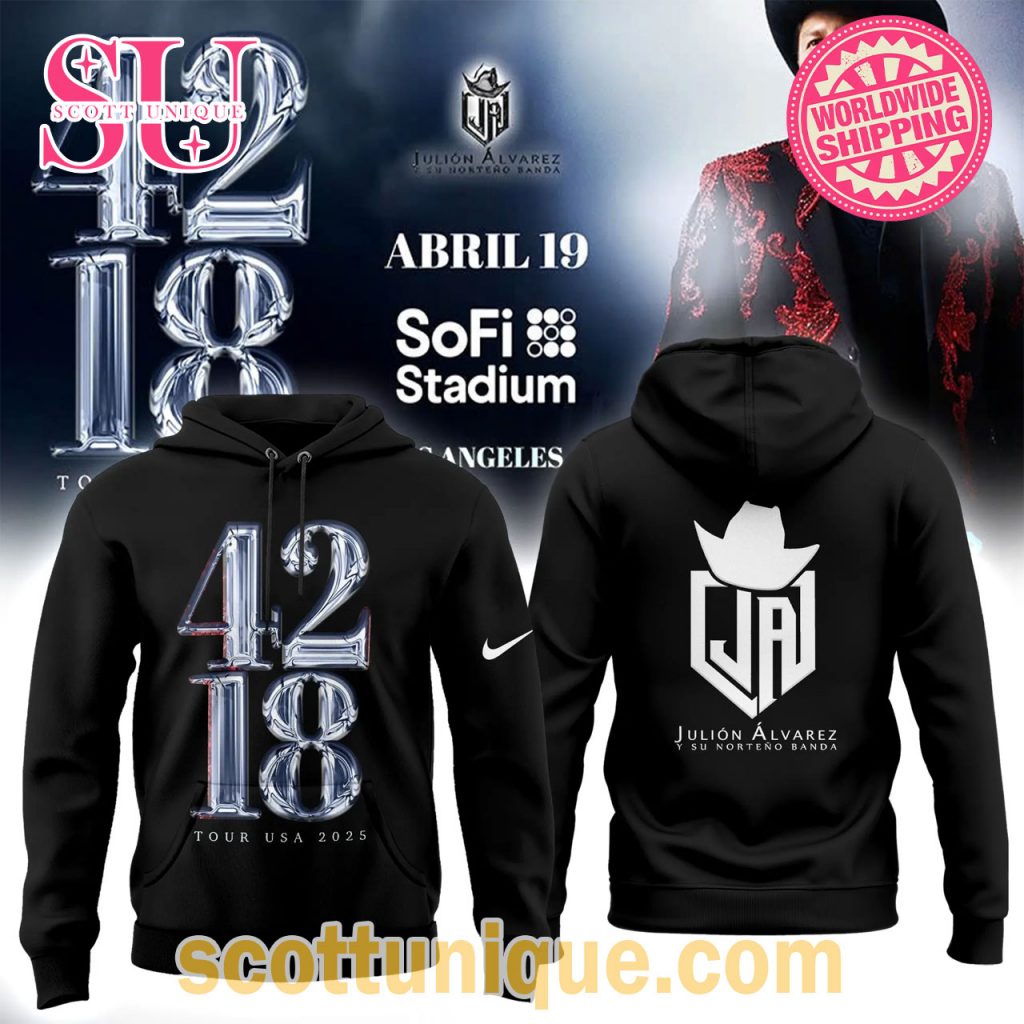 Julion Alvarez New Tour Merch 2024 Black Hoodie Julion Alvarez New Tour Merch 2024 Black Hoodie