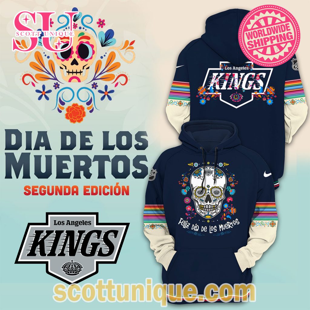 Los Angeles Kings 2024 NHL Dia De Los Muertos Hoodie Los Angeles Kings 2024 NHL Dia De Los Muertos Hoodie