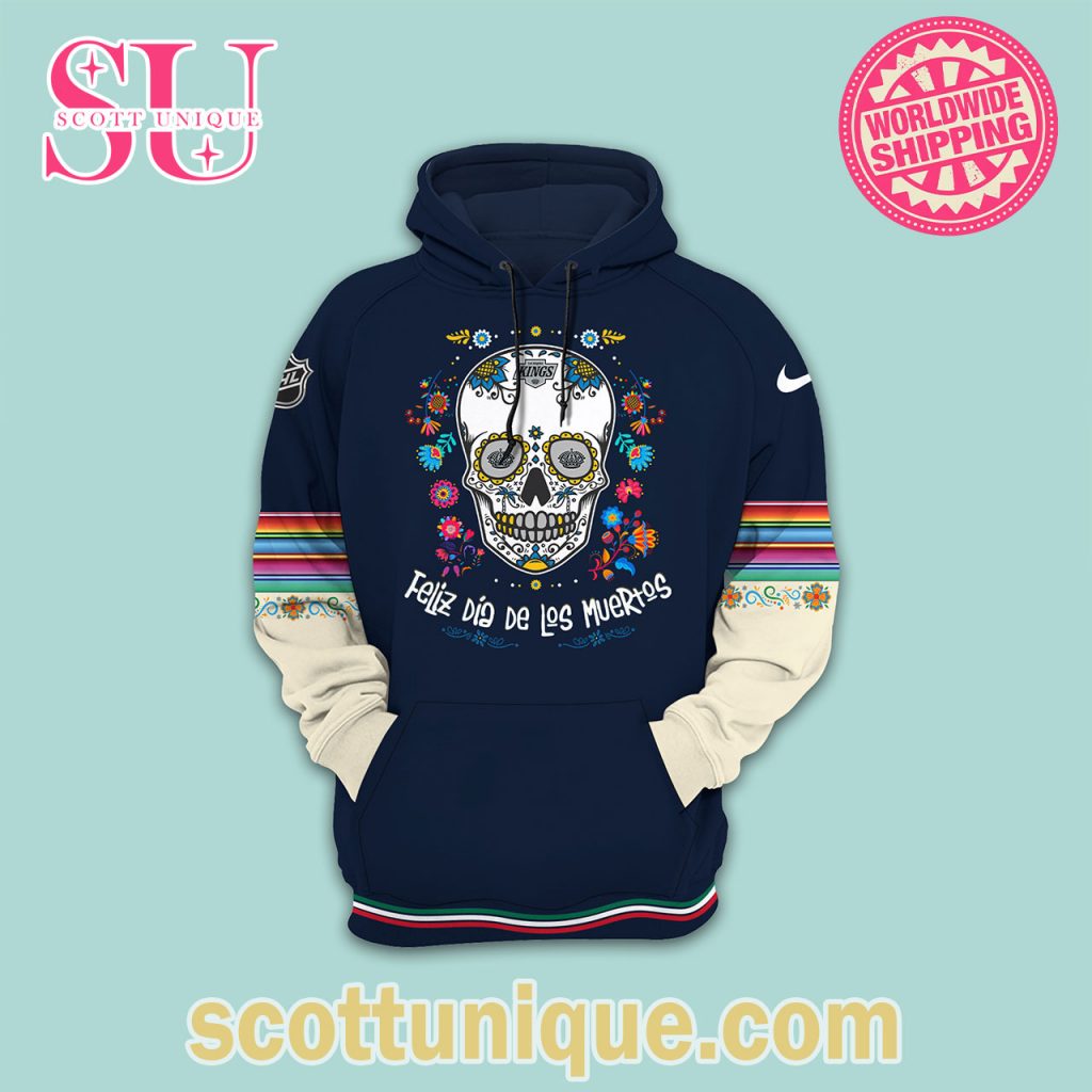 Los Angeles Kings 2024 NHL Dia De Los Muertos Hoodie2 Los Angeles Kings 2024 NHL Dia De Los Muertos Hoodie2
