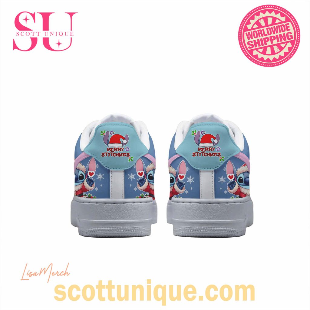 Merry Stitchmas Stitch Blue Punch Buggy Air Force Shoes1 Merry Stitchmas Stitch Blue Punch Buggy Air Force Shoes1