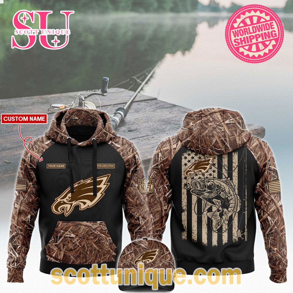 NFL Philadelphia Eagles x Fishing For Fan 2024 Hoodie
