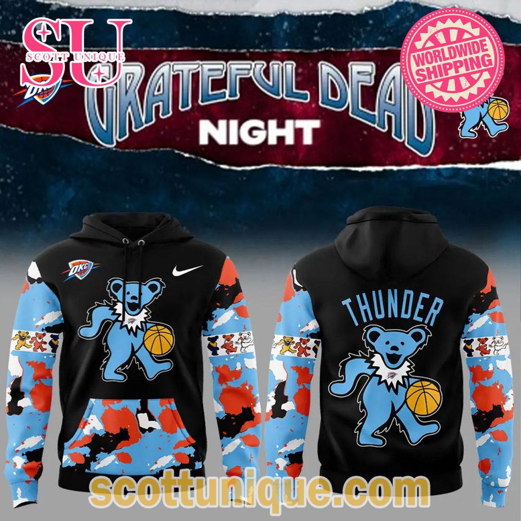Oklahoma City Thunder Grateful Dead Night 2024 Hoodie2 Oklahoma City Thunder Grateful Dead Night 2024 Hoodie2