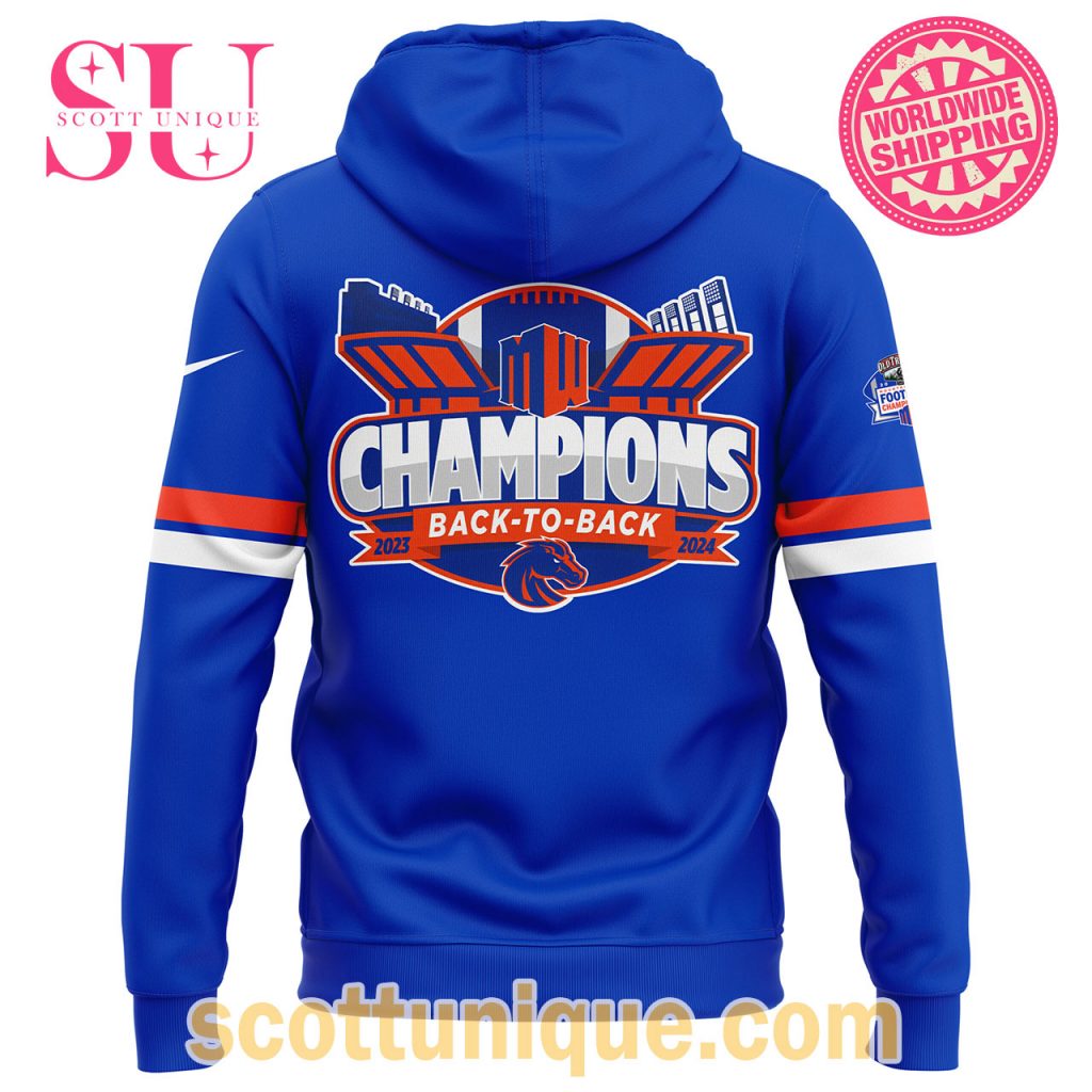 Boise State Mountain West Football Champions 2024 Blue Hoodie2 Boise State Mountain West Football Champions 2024 Blue Hoodie2