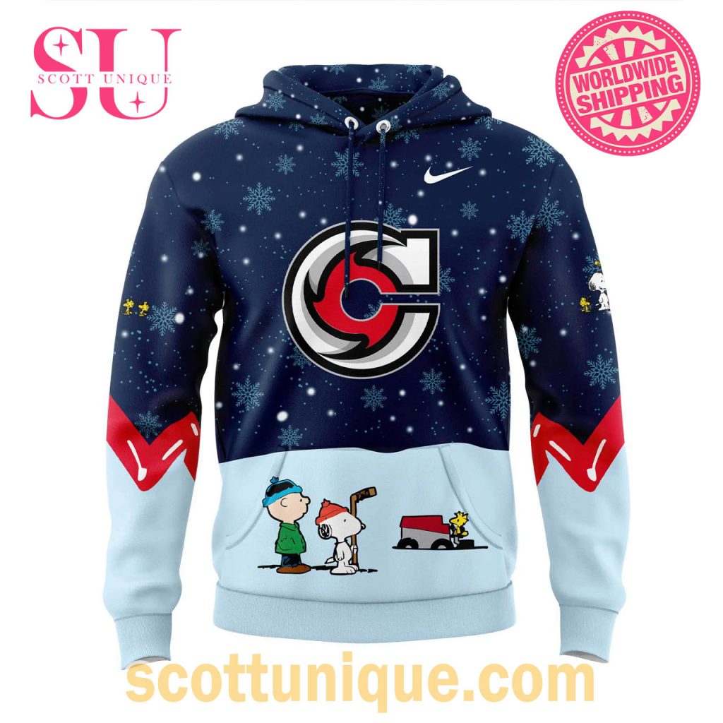 Cincinnati Cyclones x Peanuts Holiday Speciality Navy Hoodie2 Cincinnati Cyclones x Peanuts Holiday Speciality Navy Hoodie2
