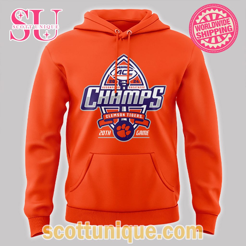 Clemson Tigers ACC Football Conference Champions 2024 Hoodie1 Clemson Tigers ACC Football Conference Champions 2024 Hoodie1