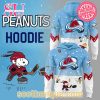 Colorado Avalanche Peanuts & Snoopy Night Christmas Navy Hoodie