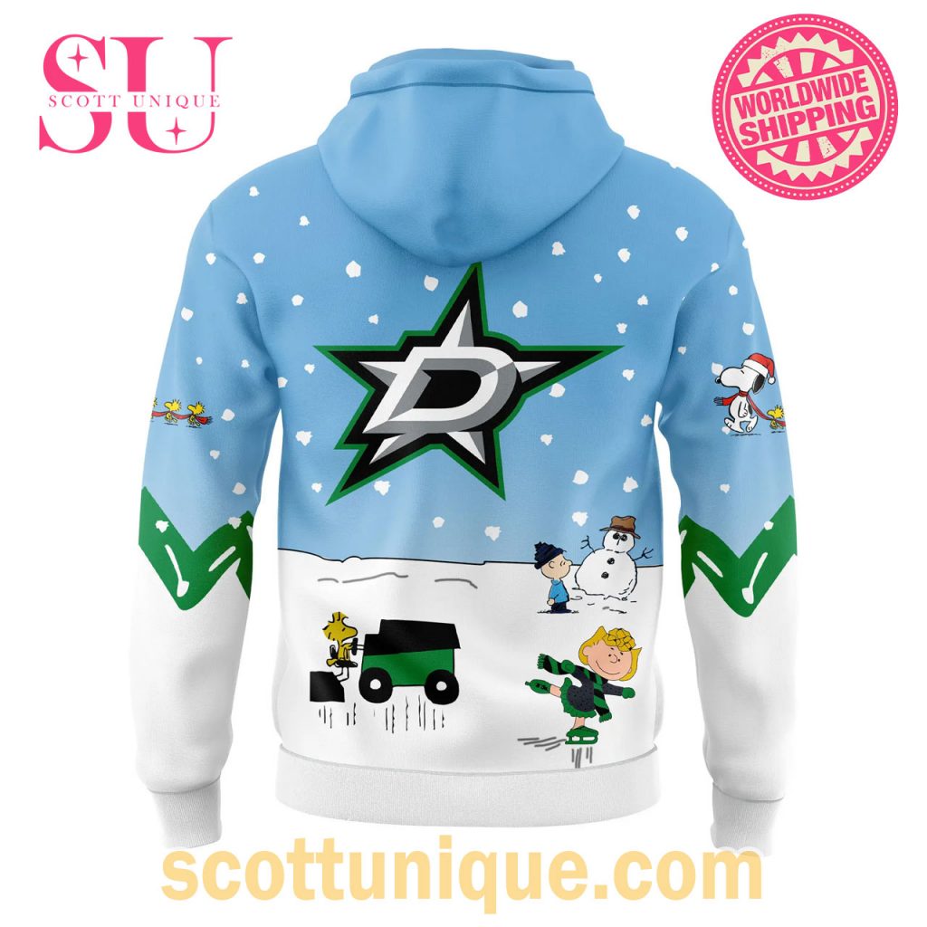 Dallas Stars Peanuts & Snoopy Night Christmas Hoodie1