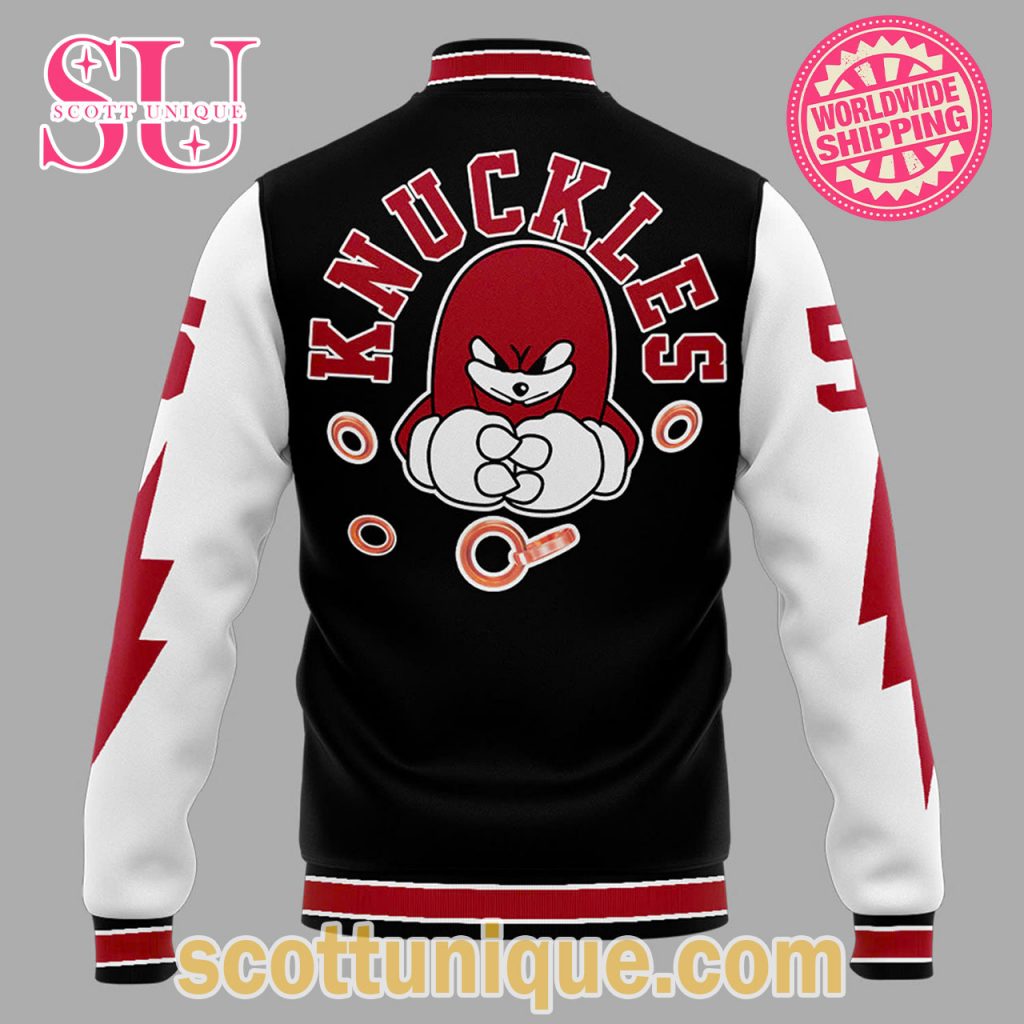 Detroit Lions Collab Sonic & Knuckles Super Son Knuck Red Baseball Jacket2 Detroit Lions Collab Sonic & Knuckles Super Son Knuck Red Baseball Jacket2