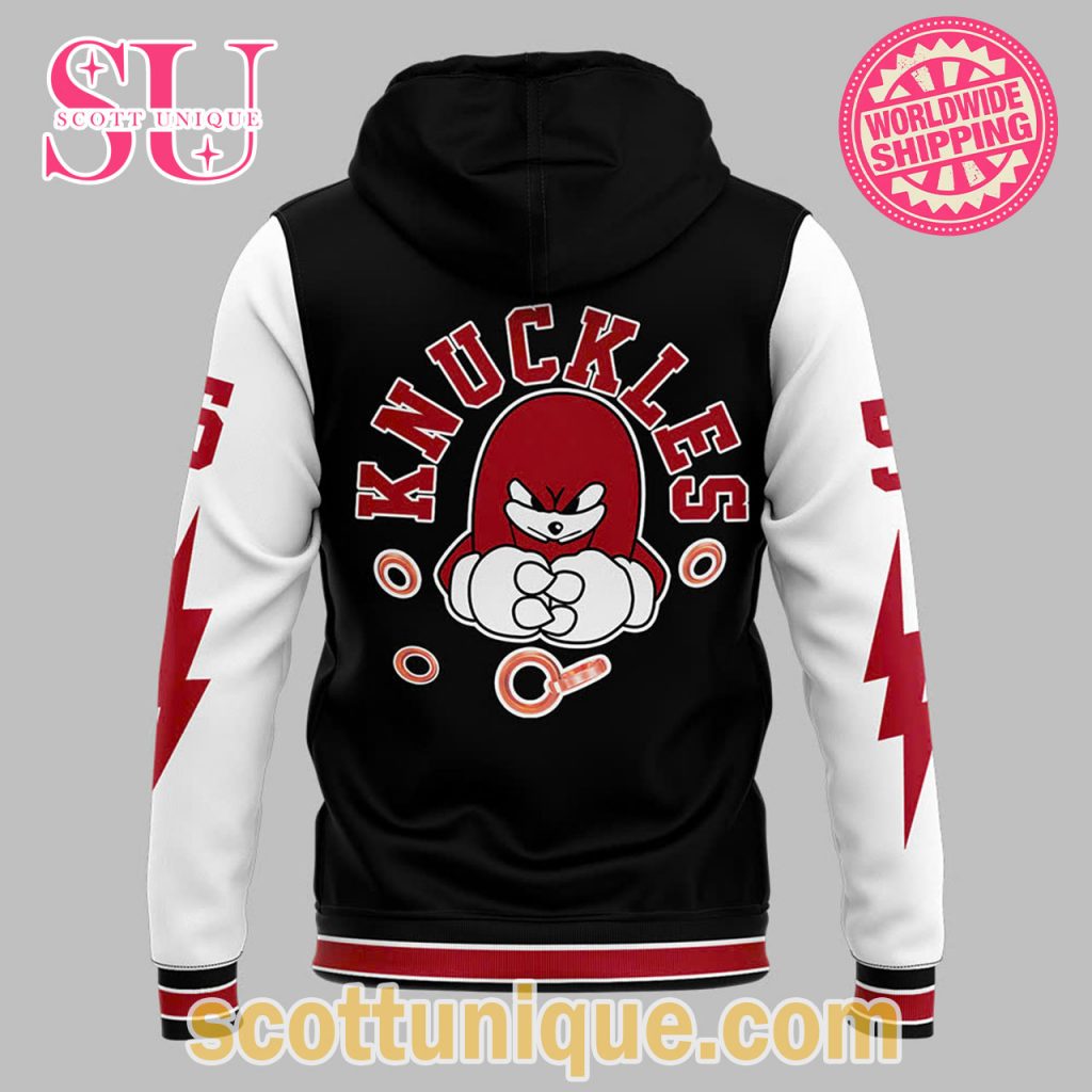 Detroit Lions Collab Sonic and Knuckles Limited Edition Red Hoodie1