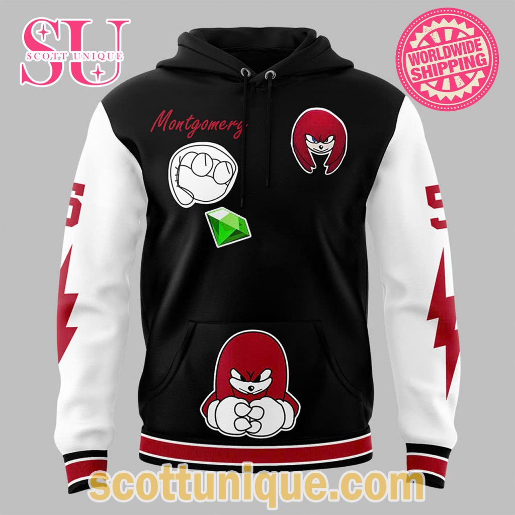 Detroit Lions Collab Sonic and Knuckles Limited Edition Red Hoodie2