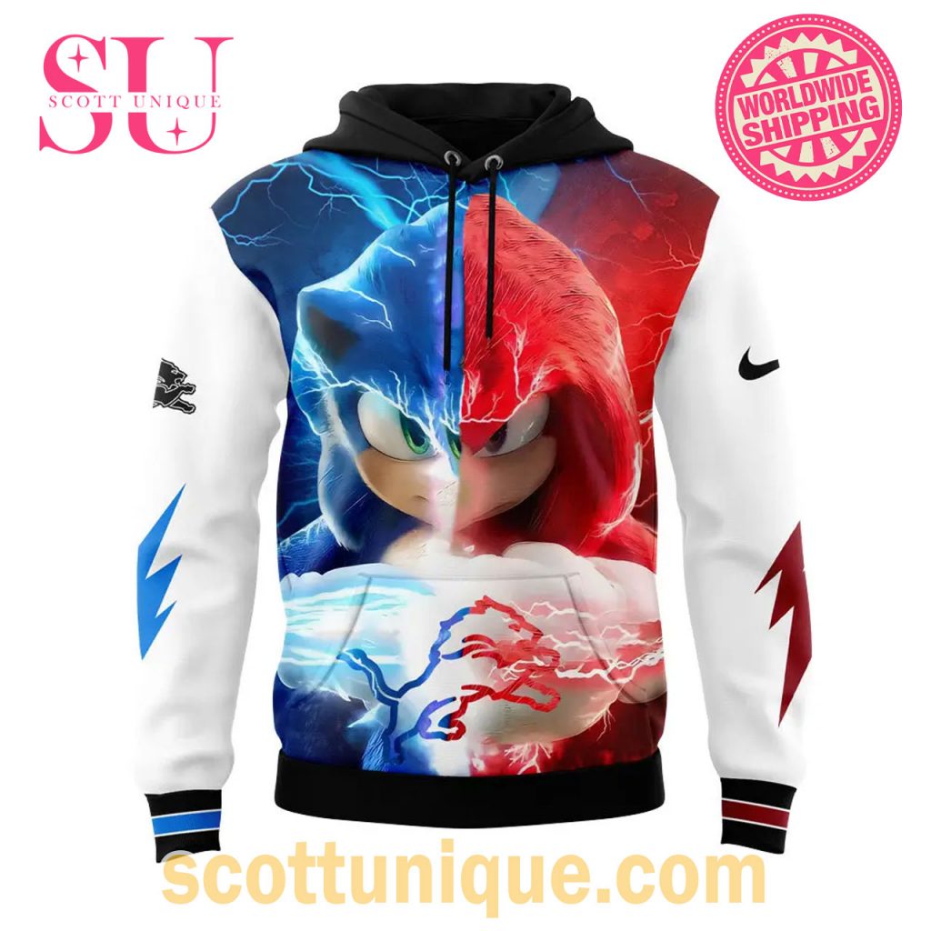 Detroit Lions x Sonic and Knuckles Premium Hoodie1