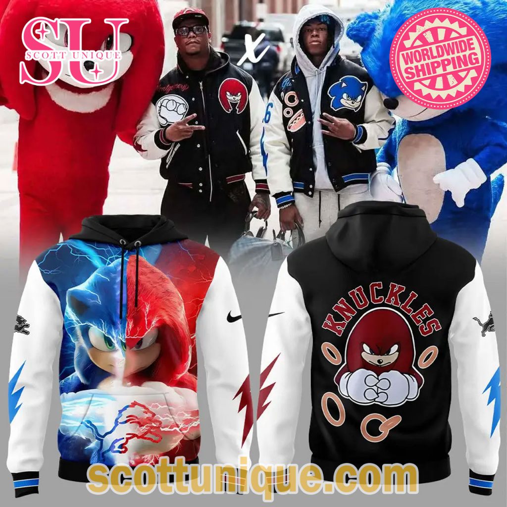 Detroit Lions x Sonic and Knuckles Premium Hoodie2