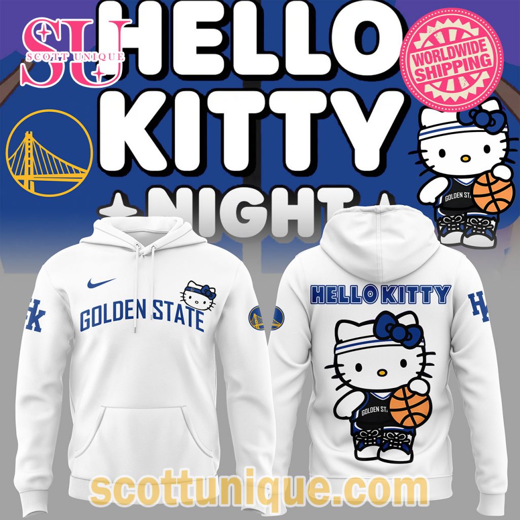 Golden State Warriors x Hello Kitty Night 2024 White Hoodie Golden State Warriors x Hello Kitty Night 2024 White Hoodie