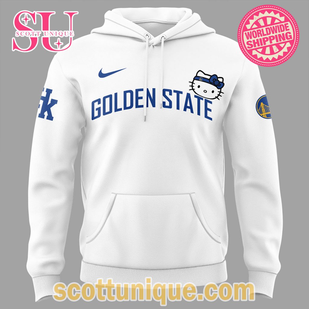 Golden State Warriors x Hello Kitty Night 2024 White Hoodie1 Golden State Warriors x Hello Kitty Night 2024 White Hoodie1