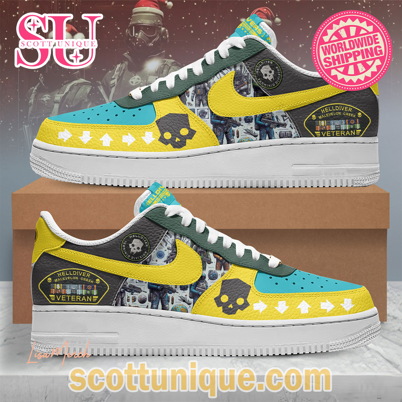 Helldivers 2 Veteran Nike Air Force 1 Shoes
